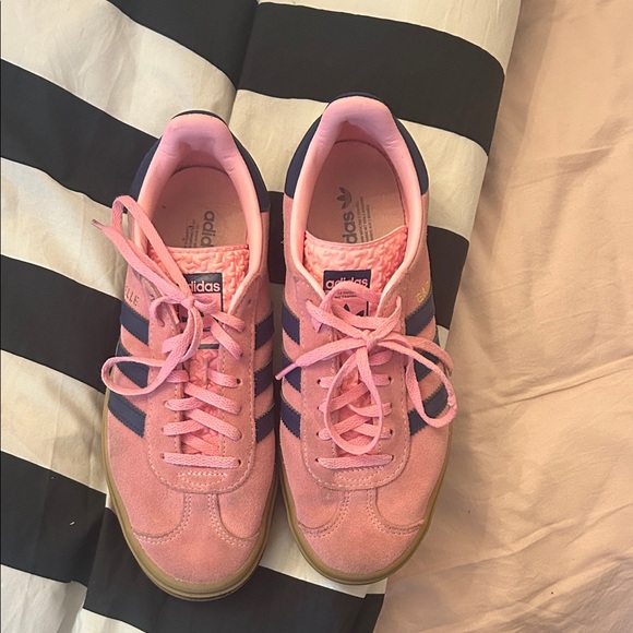 adidas Shoes - Adidas Pink and Blue Casual Sneakers platform gazelles